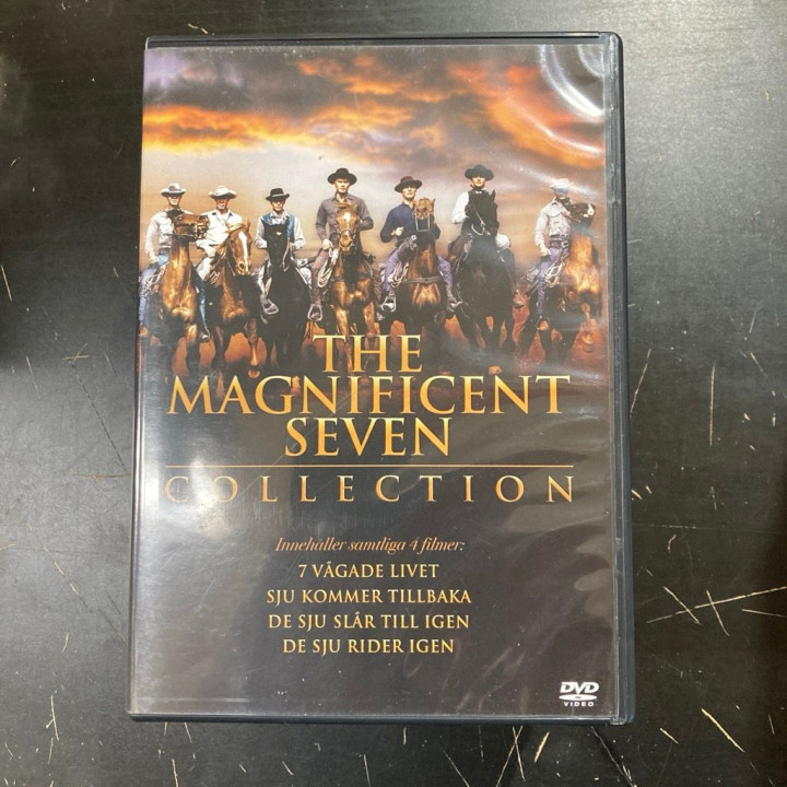 Magnificent Seven Collection 4DVD (VG-VG+/M-) -western- (ei suomenkielistä tekstitystä)